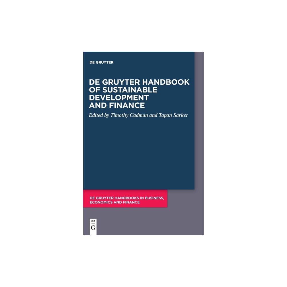 De Gruyter De Gruyter Handbook of Sustainable Development and Finance (inbunden, eng)