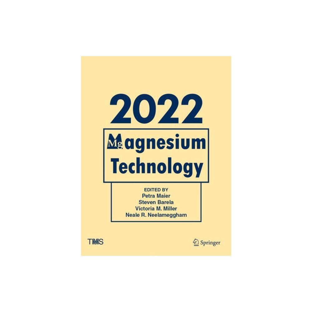 Springer Nature Switzerland AG Magnesium Technology 2022 (häftad, eng)