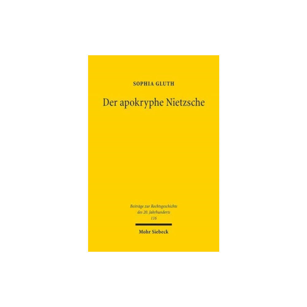 Mohr Siebeck Der apokryphe Nietzsche (häftad, ger)