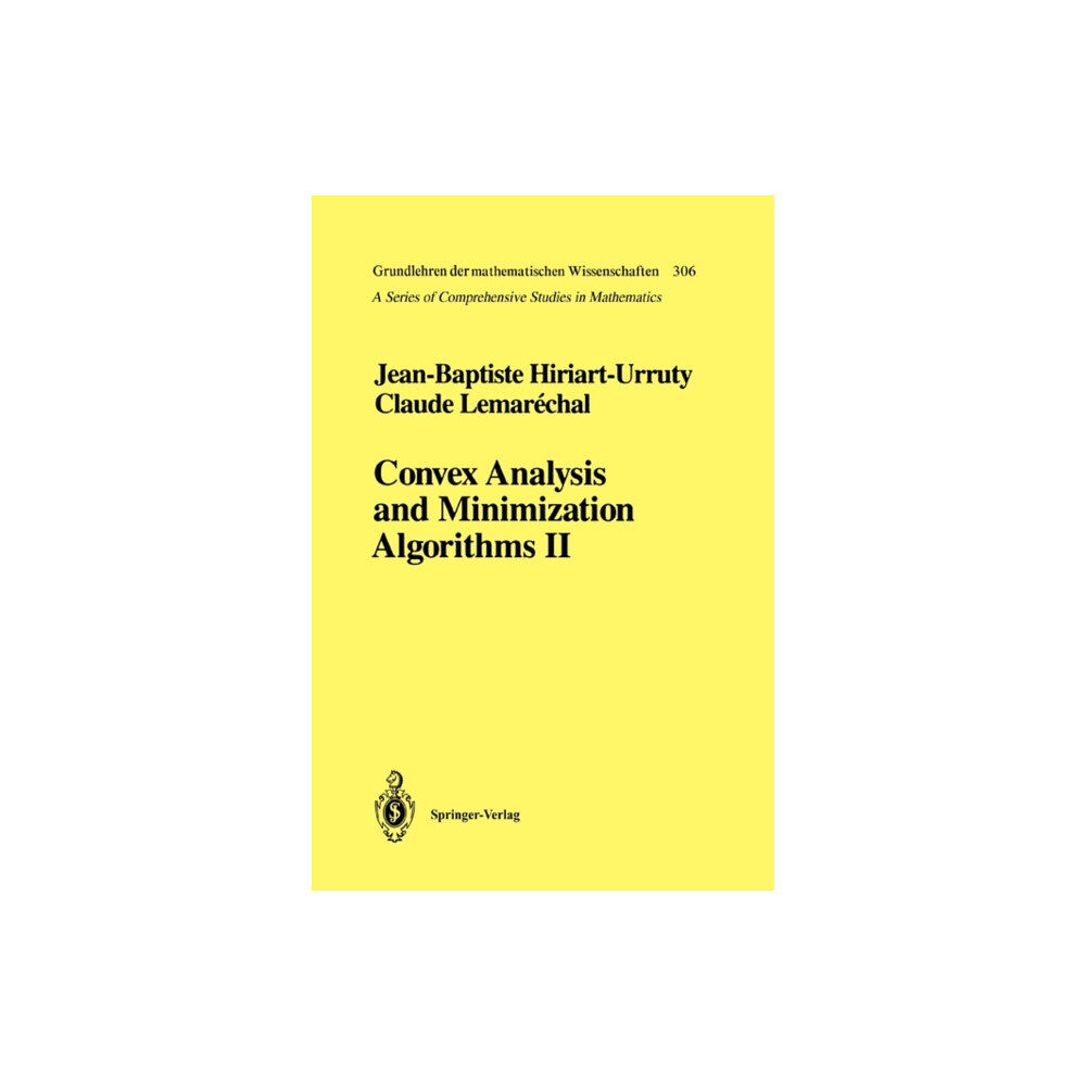 Springer-Verlag Berlin and Heidelberg GmbH & Co. K Convex Analysis and Minimization Algorithms II (häftad, eng)