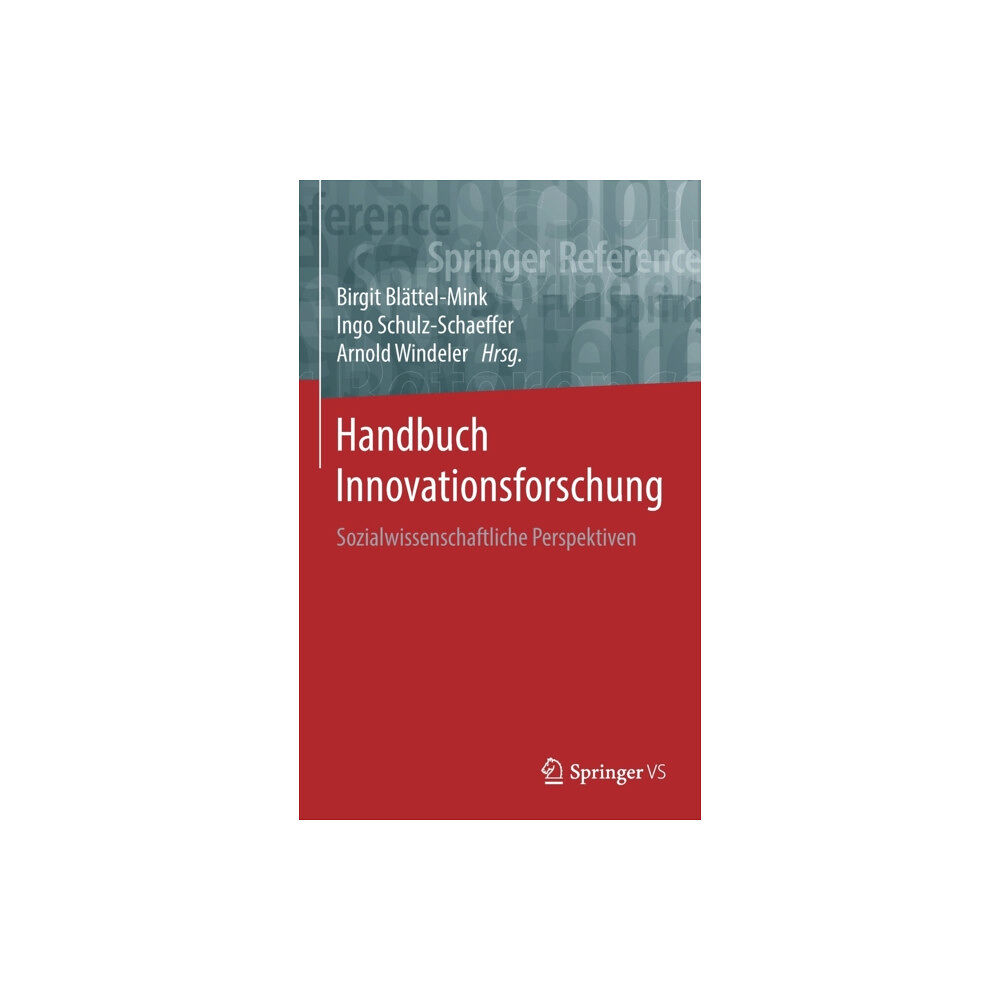 Springer Fachmedien Wiesbaden Handbuch Innovationsforschung (inbunden, ger)