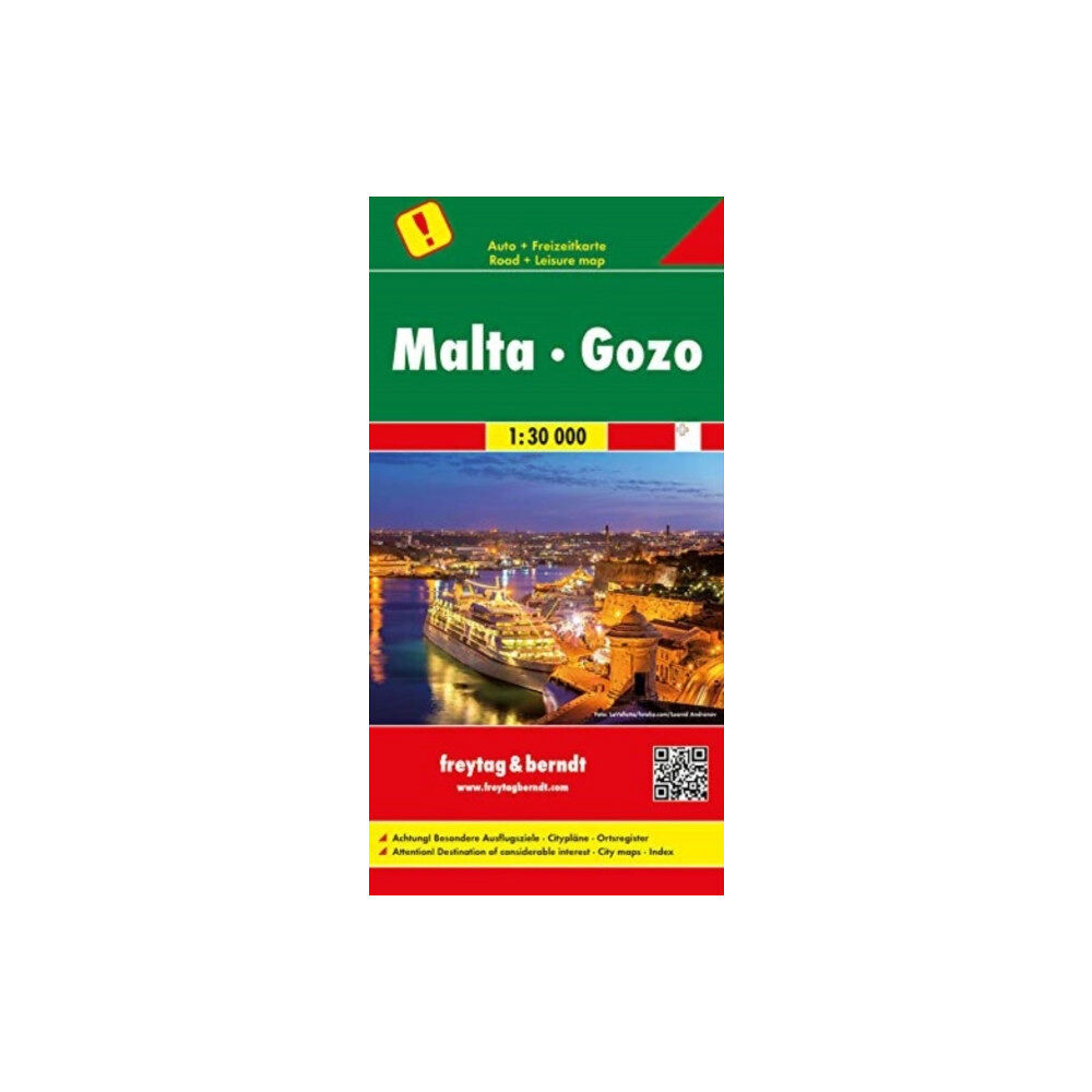 Freytag-Berndt Malta - Gozo, Destination of Considerable Interest Road Map 1:30 000