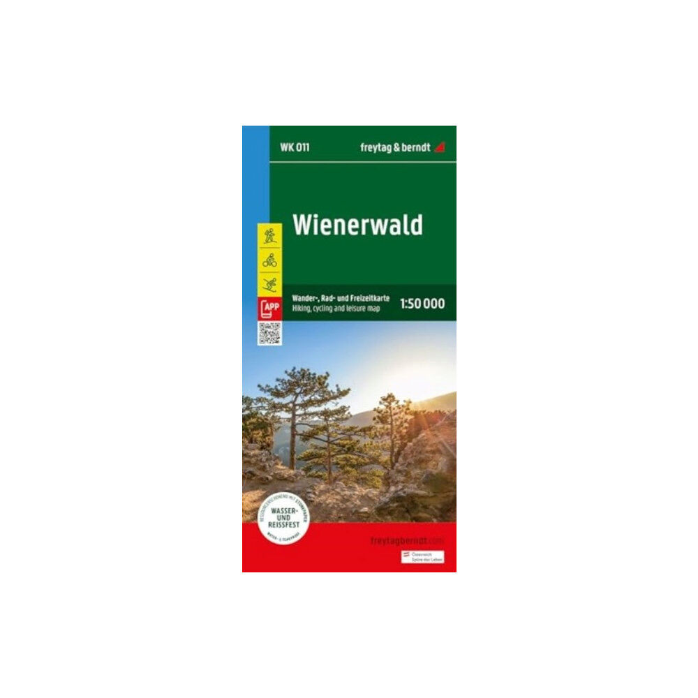 Freytag-Berndt Vienna Woods (Wienerwald) Hiking, Cycling & Leisure Map