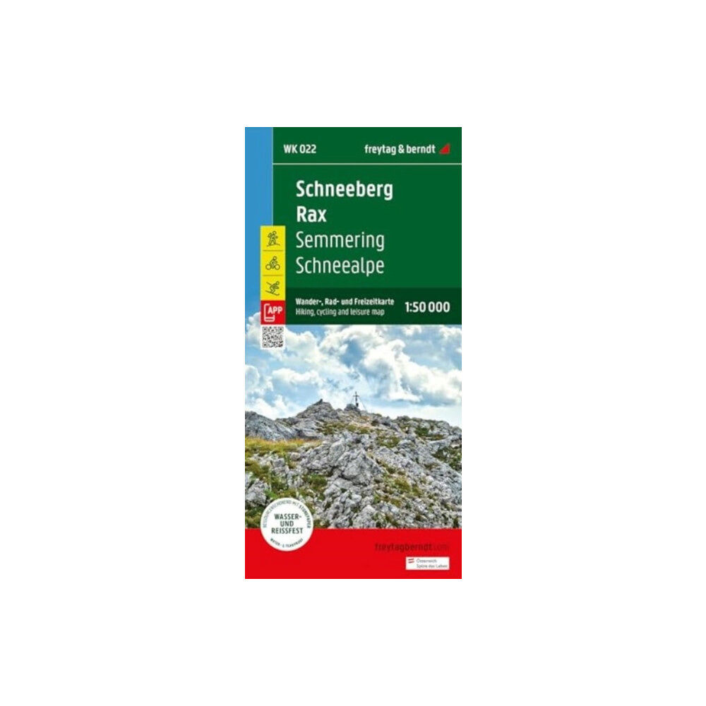 Freytag-Berndt Schneeberg - Rax  Hiking, Cycling and Leisure Map