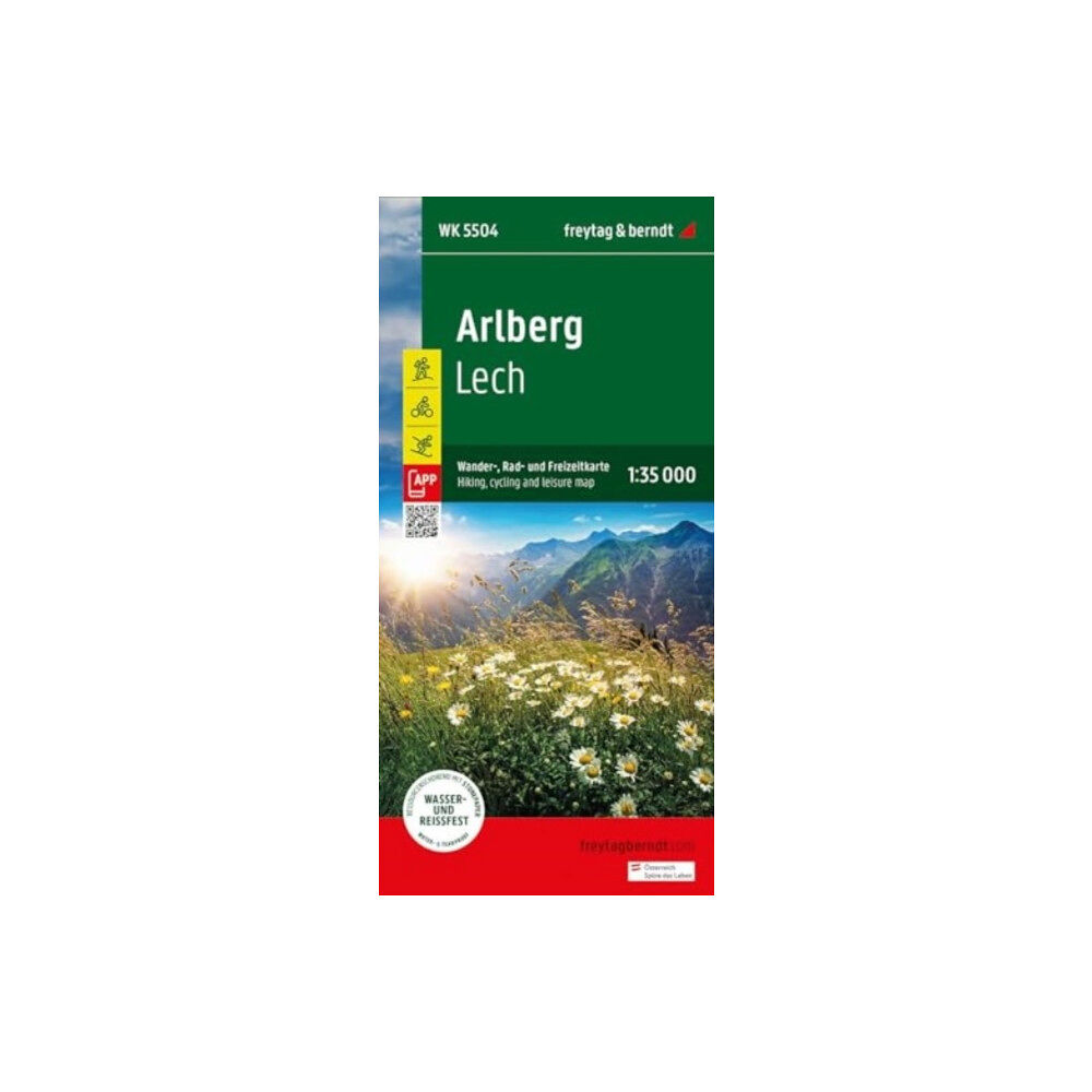 Freytag-Berndt Arlberg - Lech Hiking, Cycling & Leisure Map