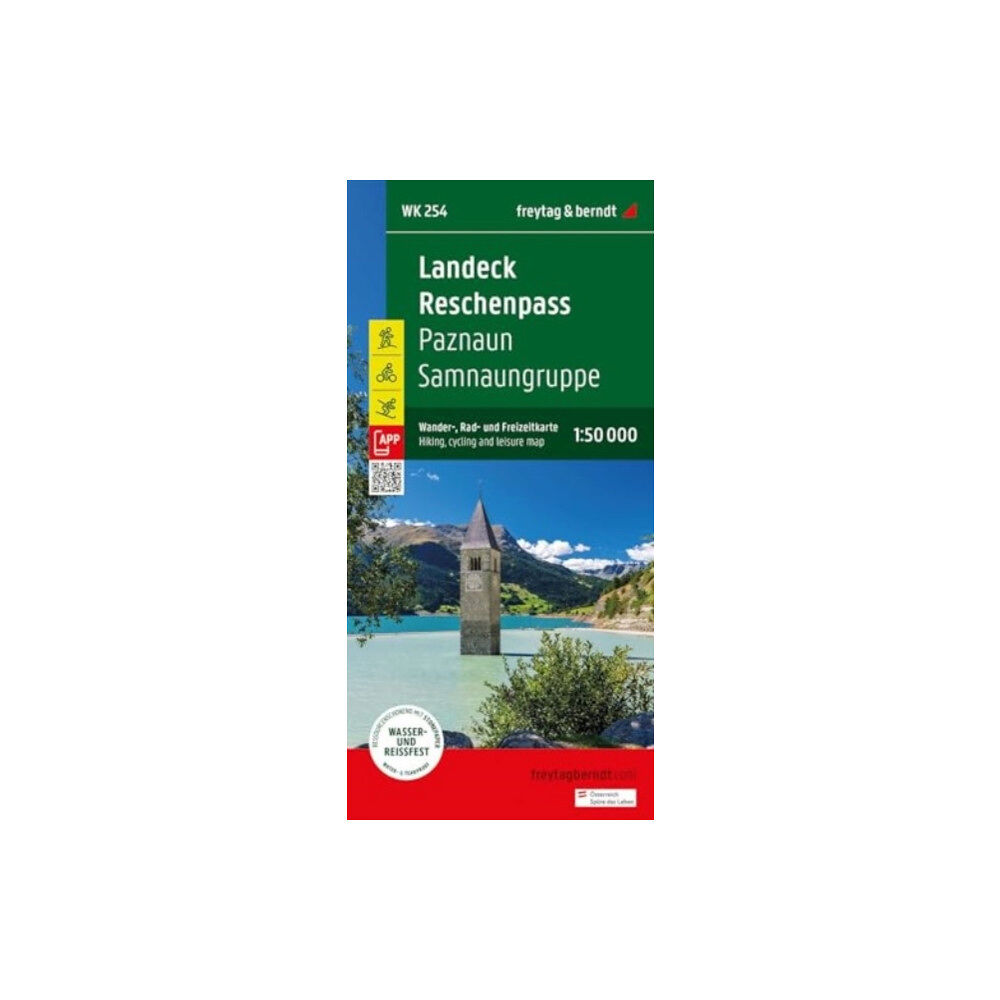 Freytag-Berndt Landeck - Reschenpass Hiking, Cycling & Leisure Map