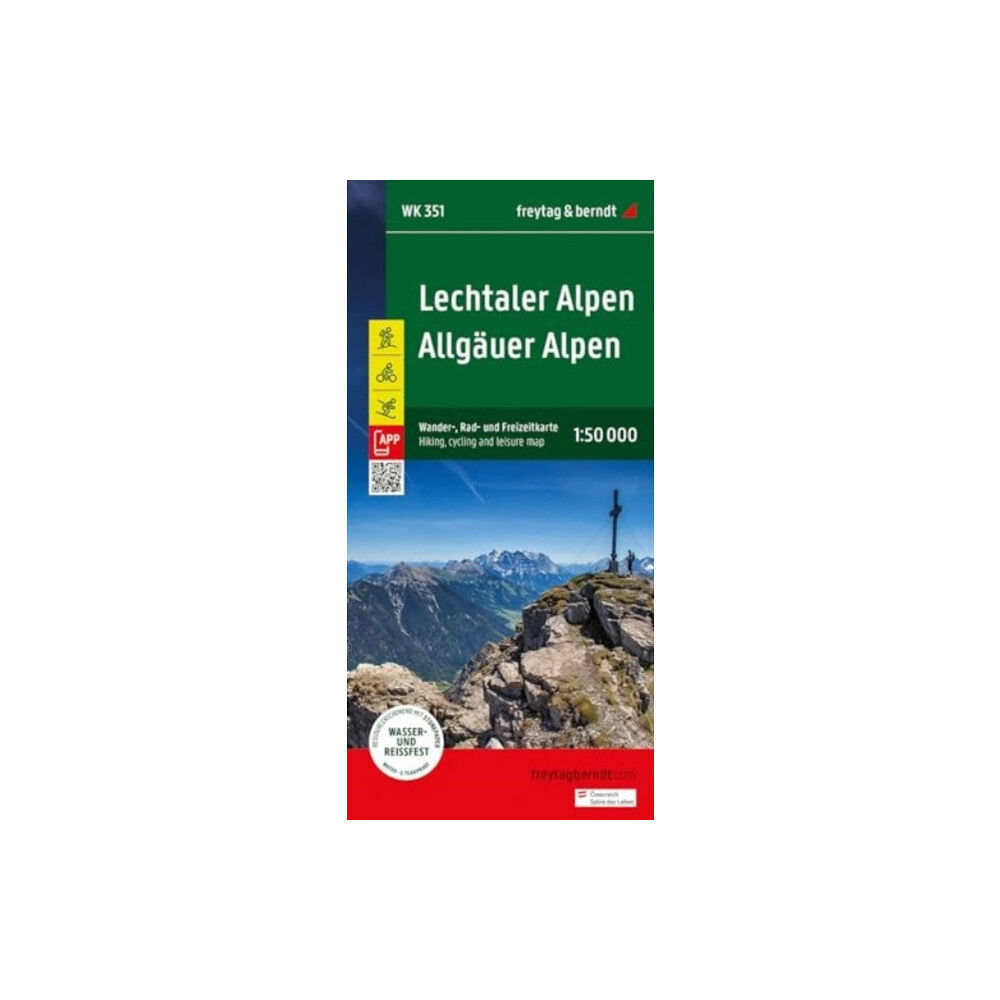 Freytag-Berndt Lechtaler Alpen - Allgauer Alpen Hiking, Cycling & Leisure Map