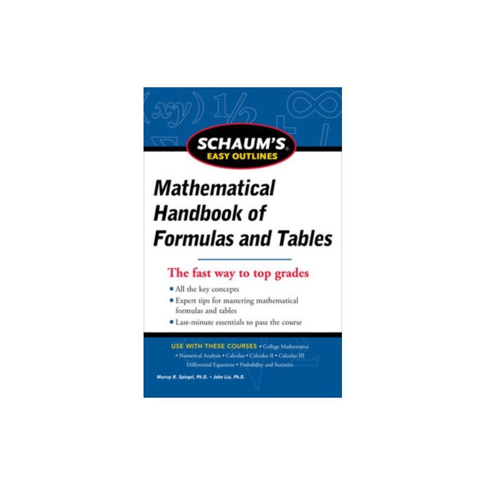 McGraw-Hill Education - Europe Schaum's Easy Outline of Mathematical Handbook of Formulas and Tables, Revised Edition (häftad, eng)