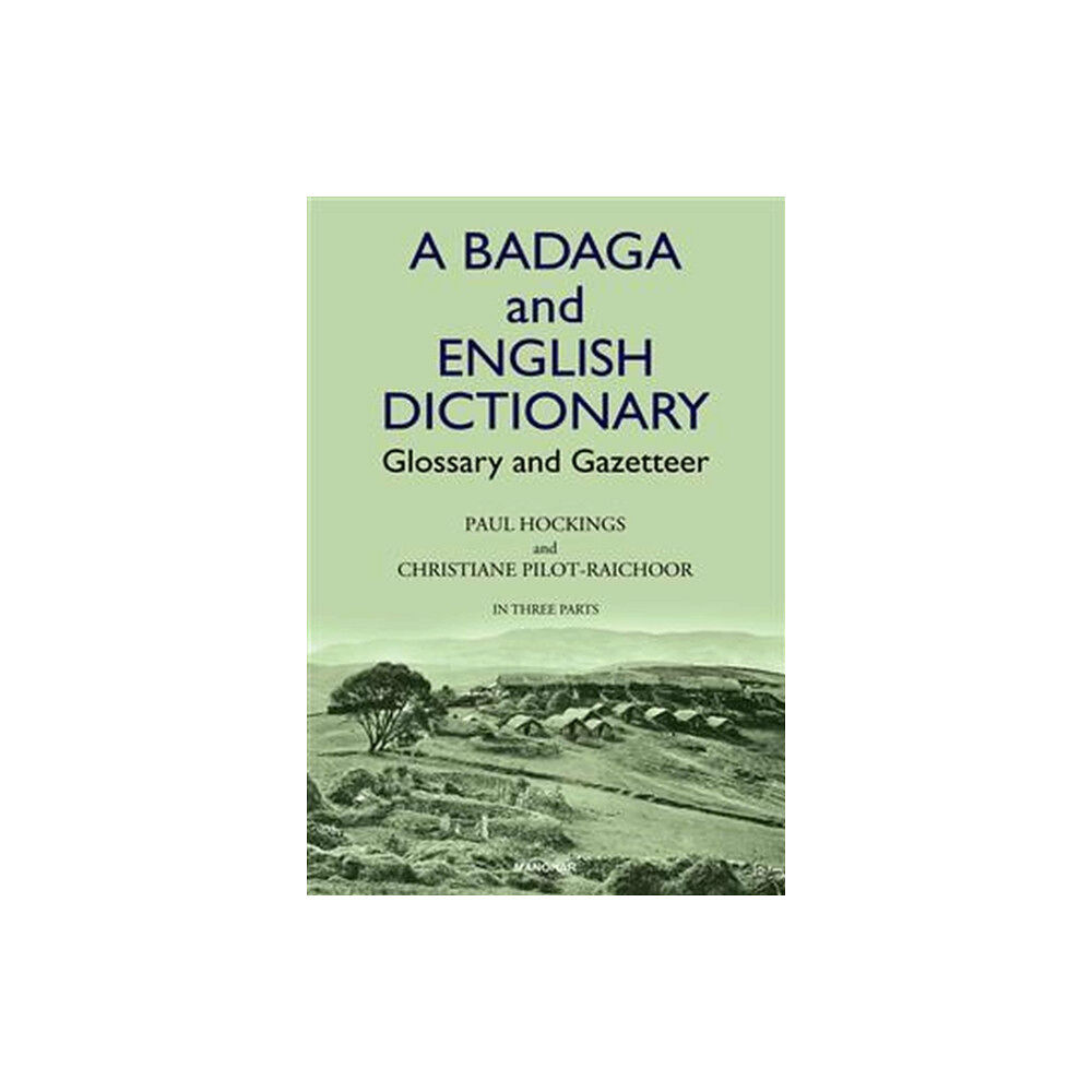 Manohar Publishers and Distributors A Badaga and English Dictionary (inbunden, eng)