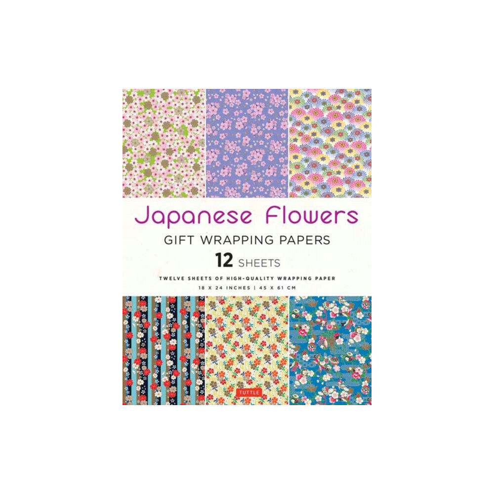 Tuttle Publishing Japanese Flowers Gift Wrapping Papers - 12 sheets (häftad, eng)