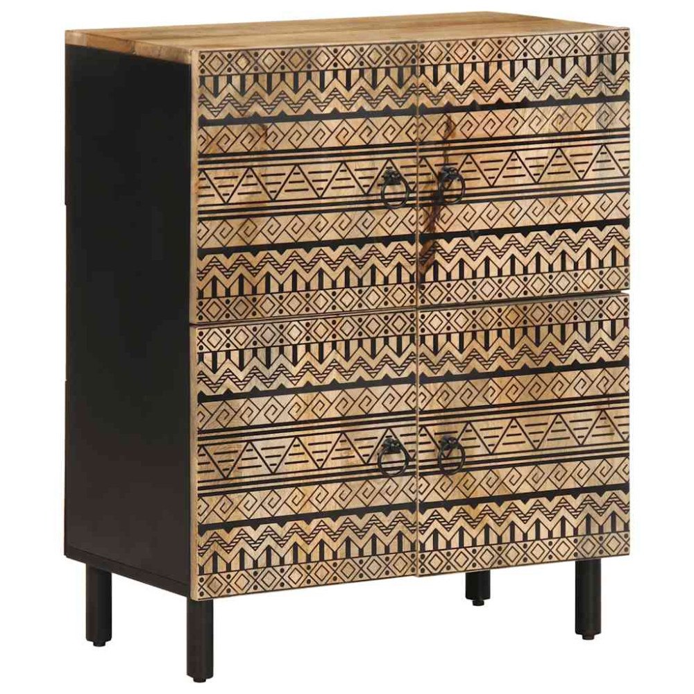 vidaXL Skänk 60x33,5x75 cm massivt grovt mangoträ