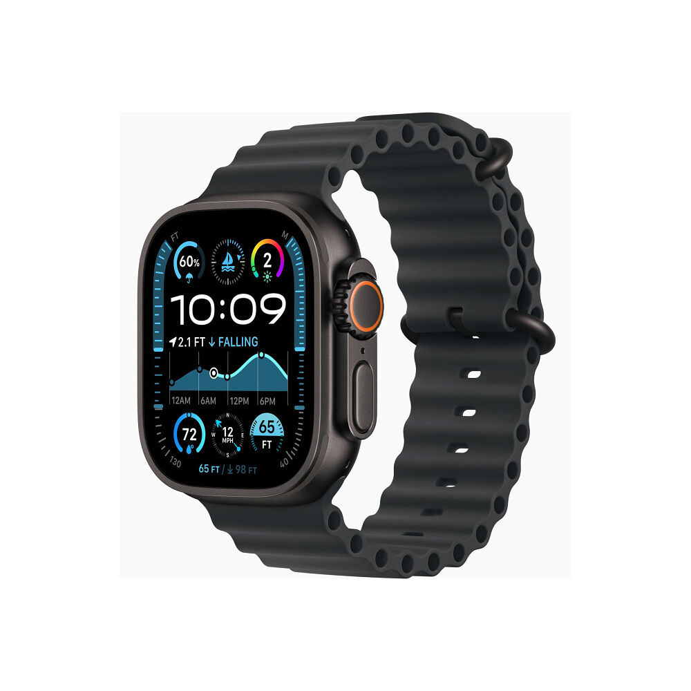 Apple Apple Watch Ultra 2 - svart titan - smart klocka med Ocean-band - svart - 64 GB