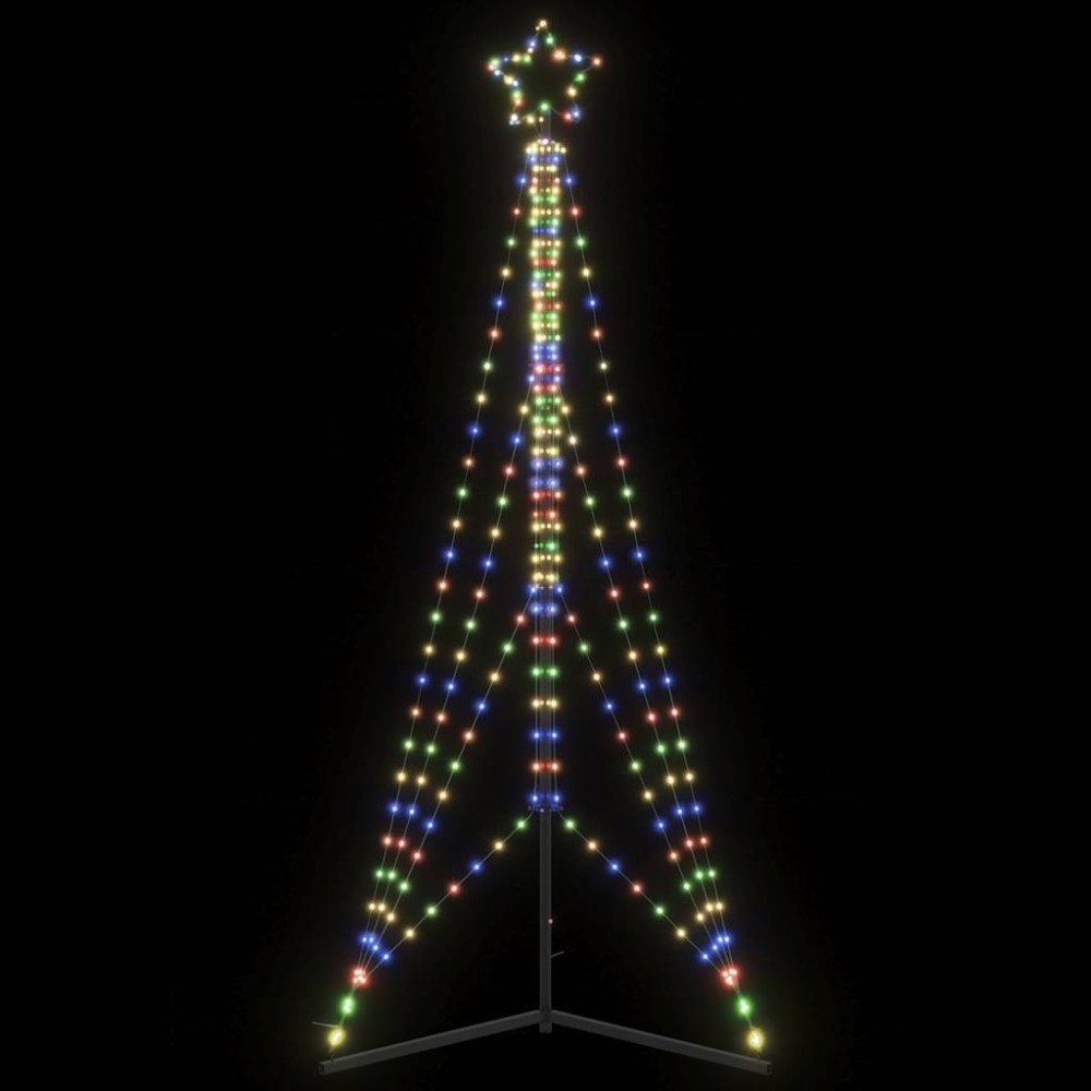 vidaXL LED julgran 483 LEDs flerfärgad 240 cm