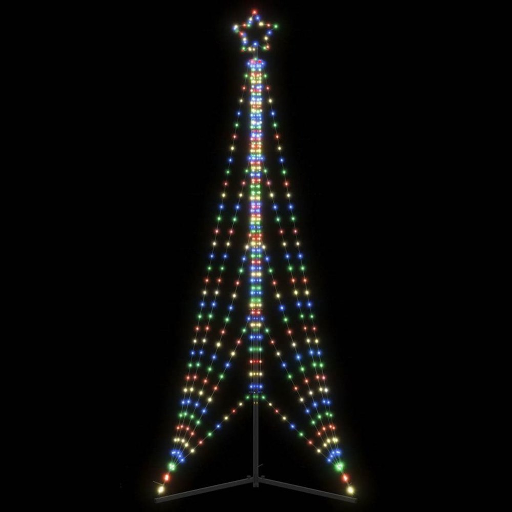 vidaXL LED julgran 525 LEDs flerfärgad 302 cm