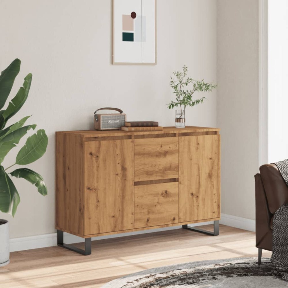 vidaXL Skänk ek 101,5x35x70 cm konstruerat trä