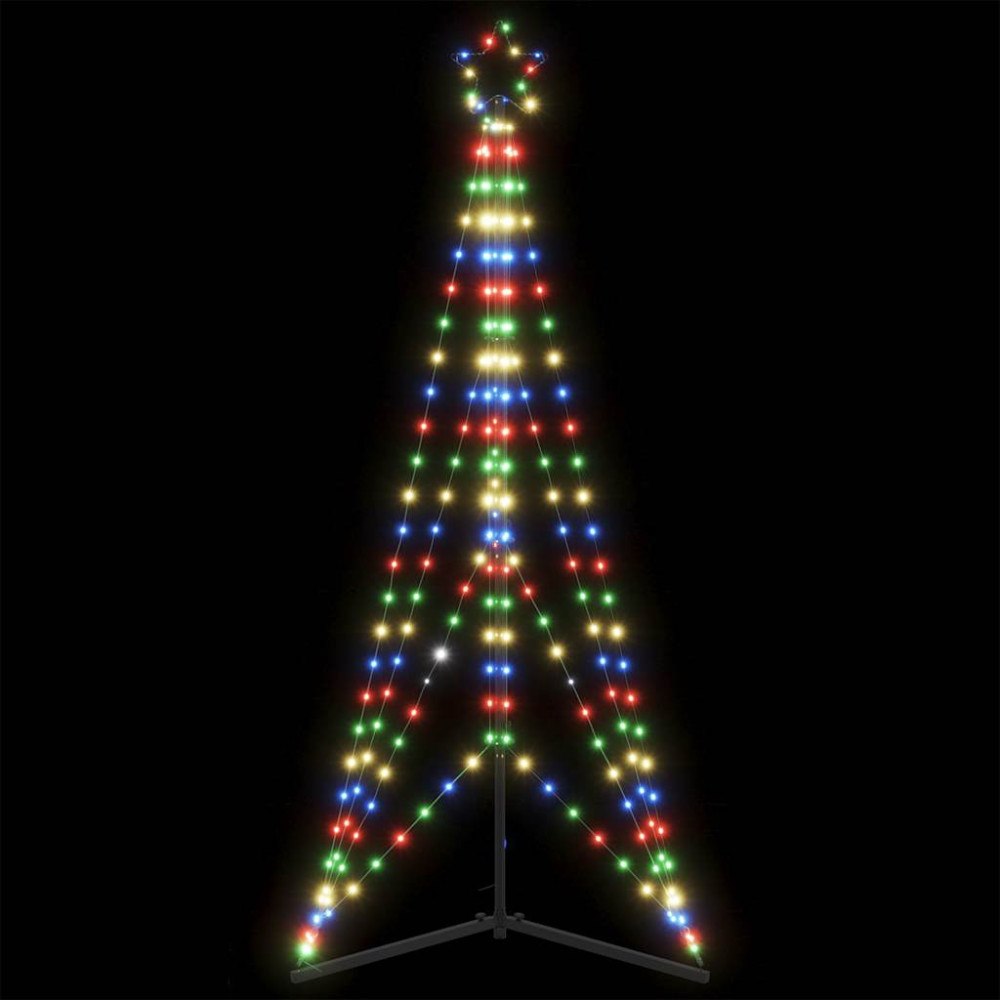 vidaXL LED julgran 363 LEDs flerfärgad 182 cm