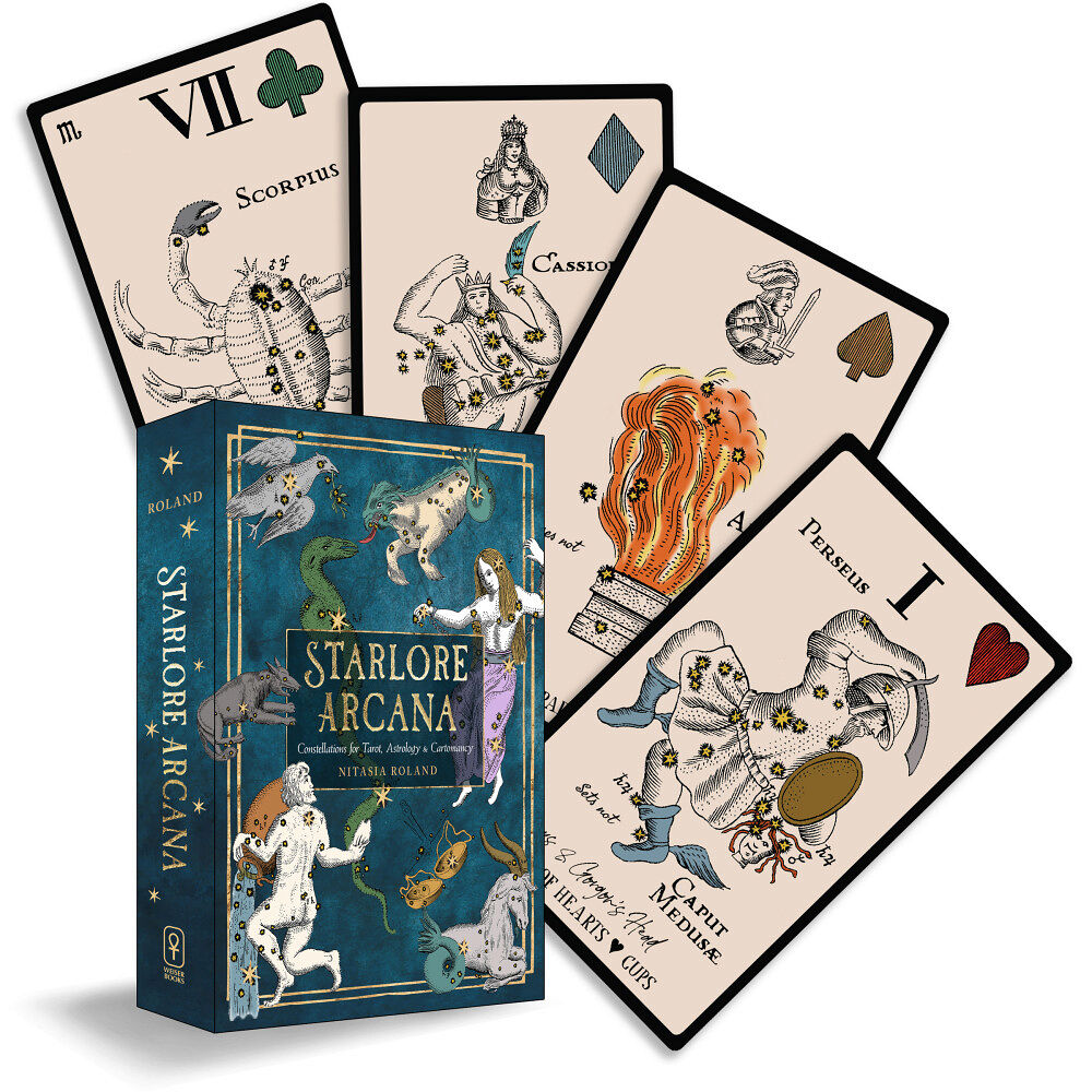 Nitasia Roland Starlore Arcana: Constellations for Tarot, Astrology, and Cartomancy (56 Full-Color Cards and 128-Page Guidebook)