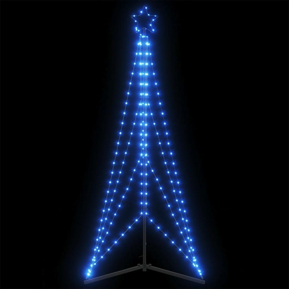 vidaXL LED julgran 363 LEDs blå 182 cm