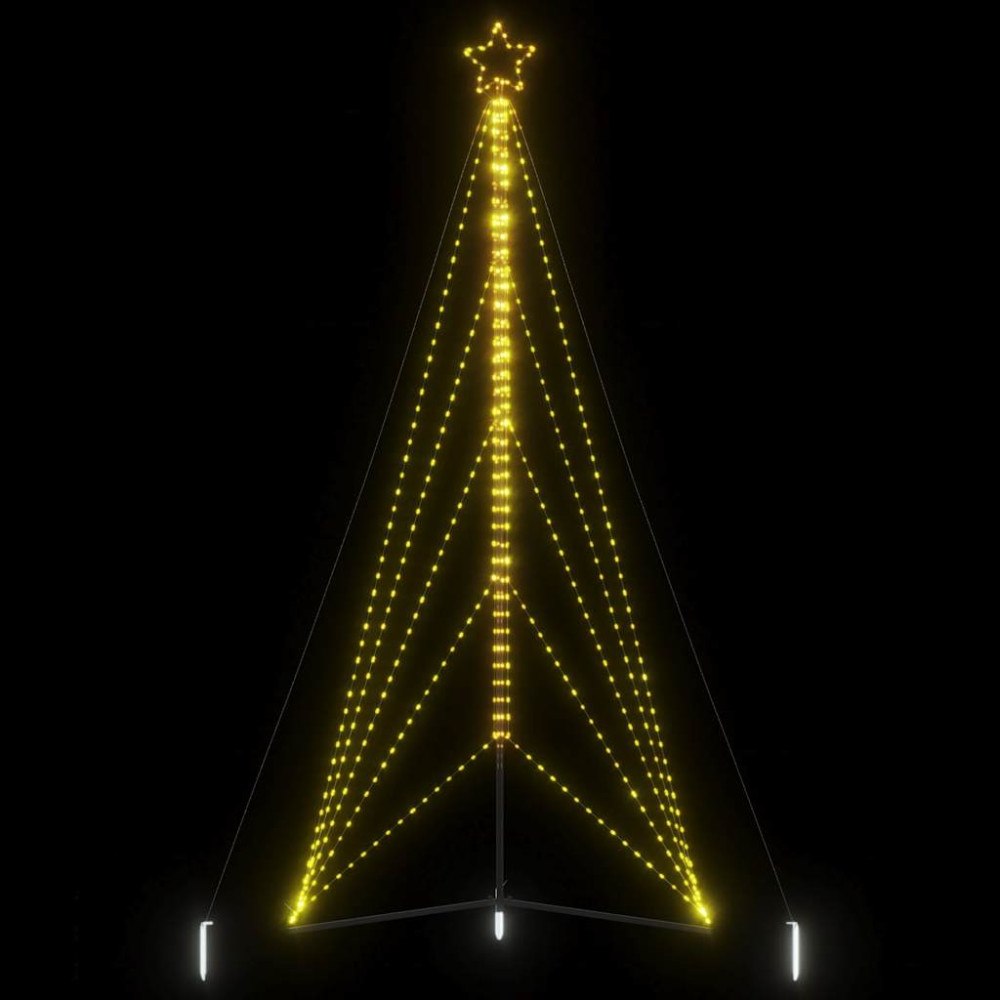 vidaXL LED julgran 615 LEDs varmvit 404,5 cm