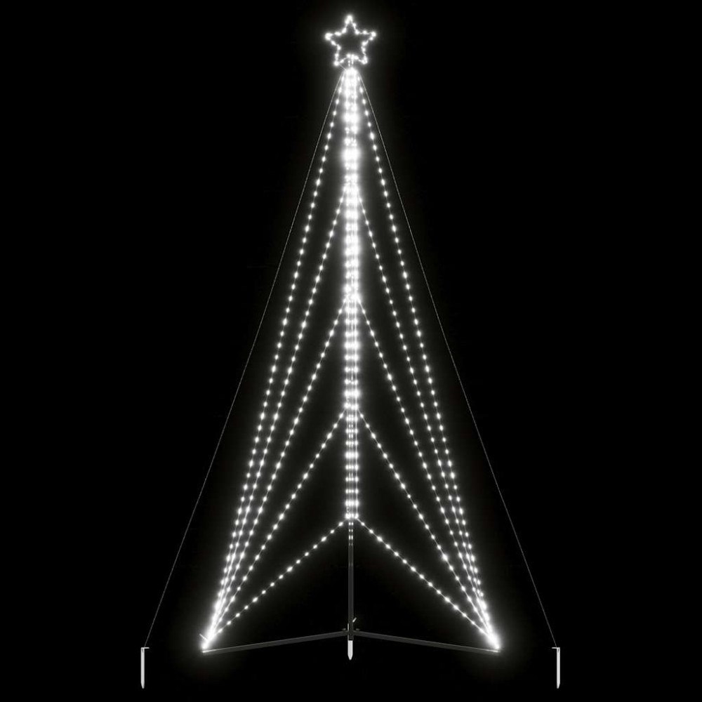 vidaXL LED julgran 615 LEDs kallvit 404,5 cm