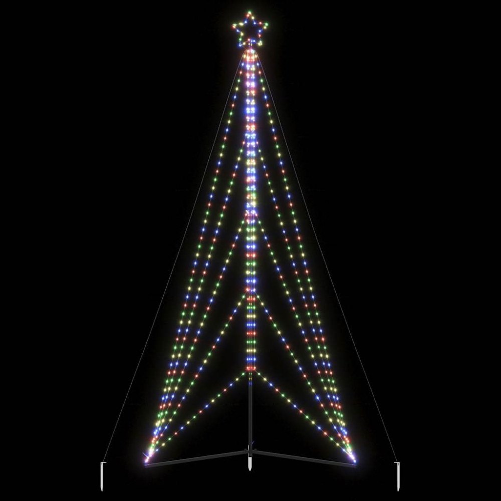 vidaXL LED julgran 615 LEDs flerfärgad 404,5 cm
