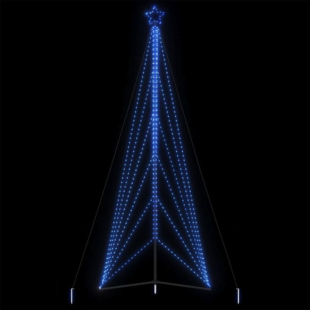 vidaXL LED julgran 861 LEDs blå 478 cm