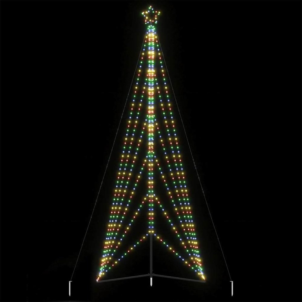 vidaXL LED julgran 861 LEDs flerfärgad 478 cm