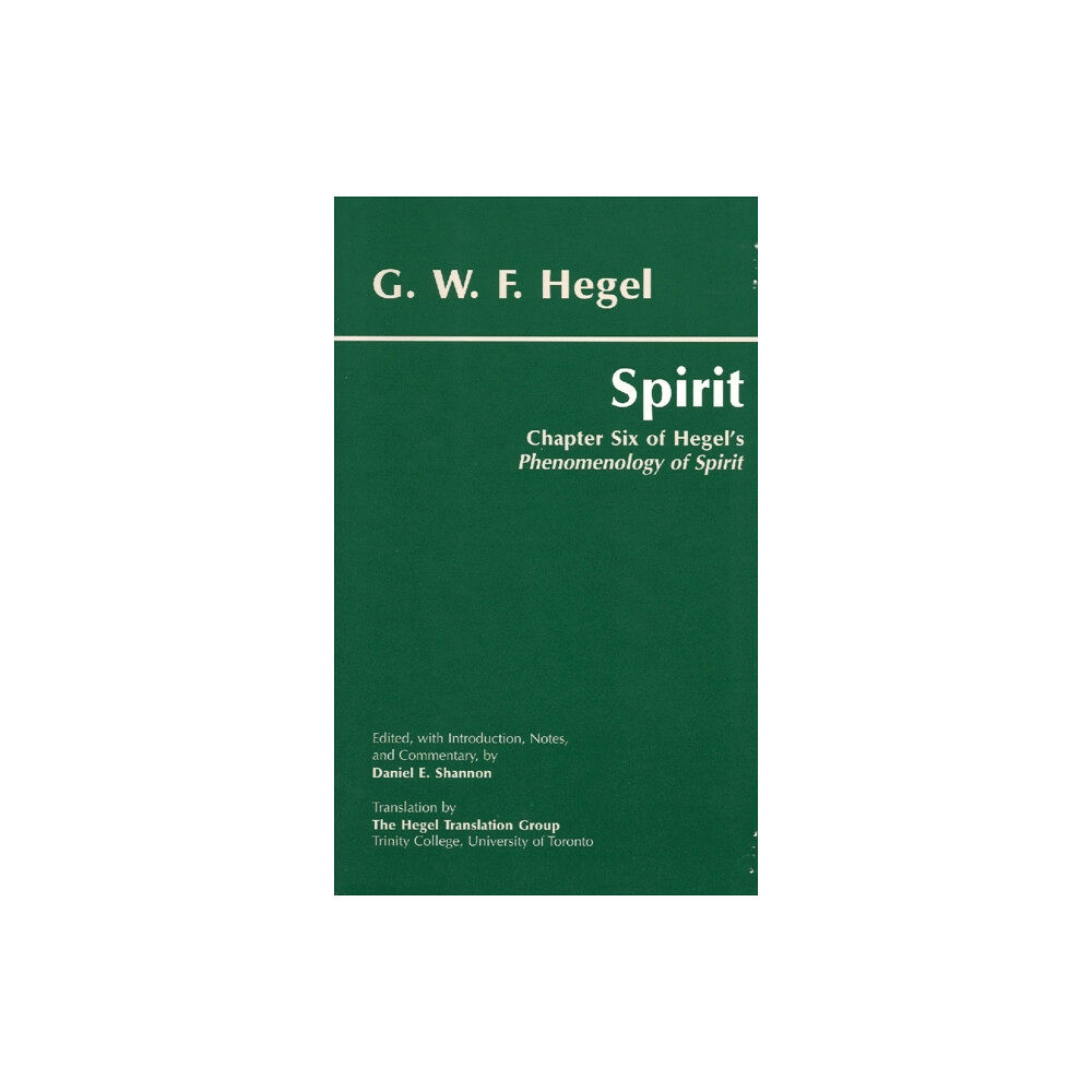 Hackett Publishing Co, Inc Spirit (häftad, eng)