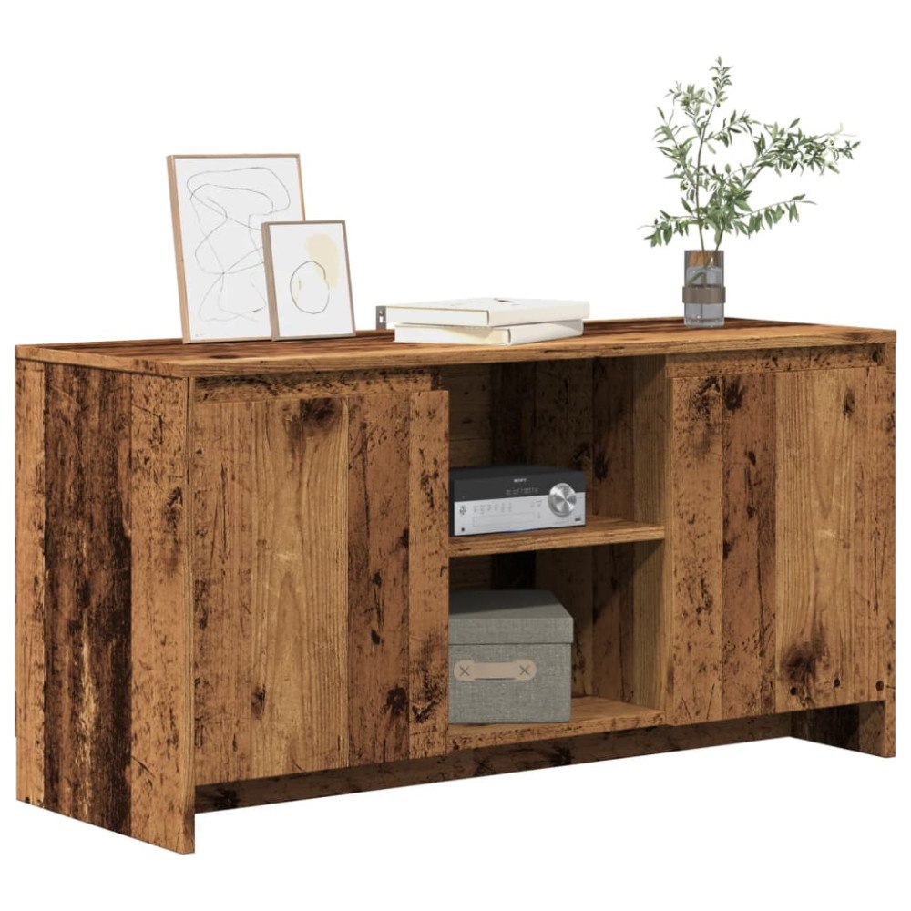 vidaXL Tv-bänk åldrat trä 102x37,5x52,5 cm konstruerat trä