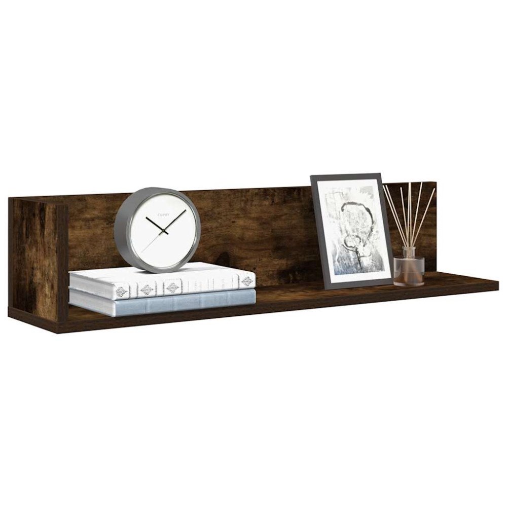 vidaXL Vägghyllor 2 st rökfärgad ek 75x16,5x16,5 cm konstruerat trä