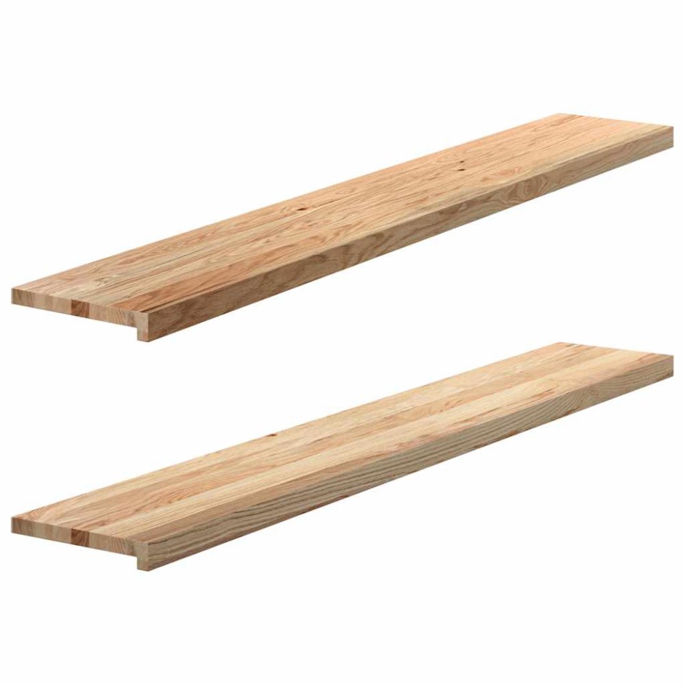 vidaXL Fönsterbänkar 2 st obehandlad 160x25x2 cm massiv ek