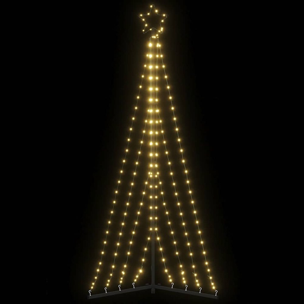 vidaXL LED julgran 339 LEDs varmvit 187 cm