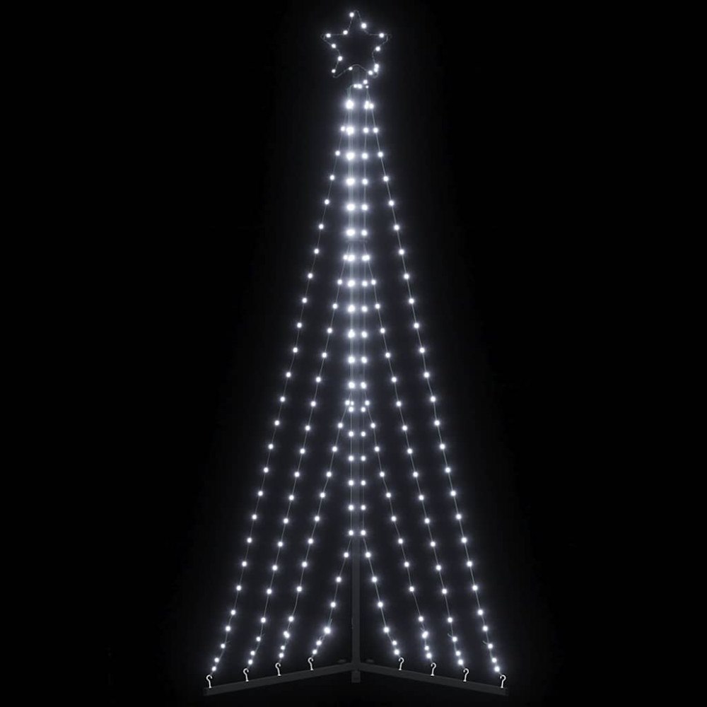 vidaXL LED julgran 339 LEDs kallvit 187 cm