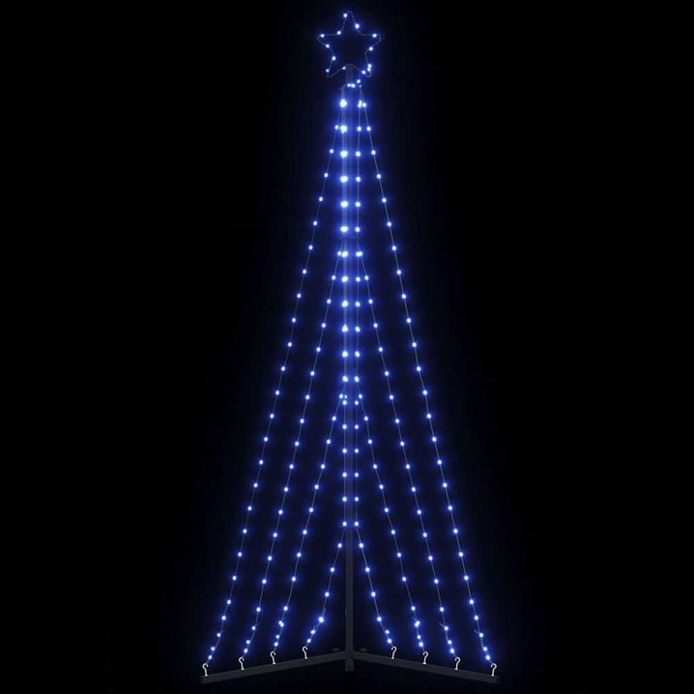 vidaXL LED julgran 339 LEDs blå 187 cm