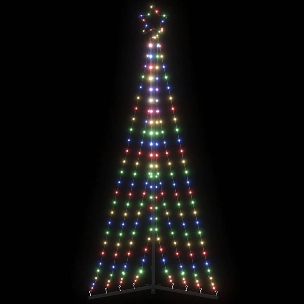 vidaXL LED julgran 339 LEDs flerfärgad 187 cm