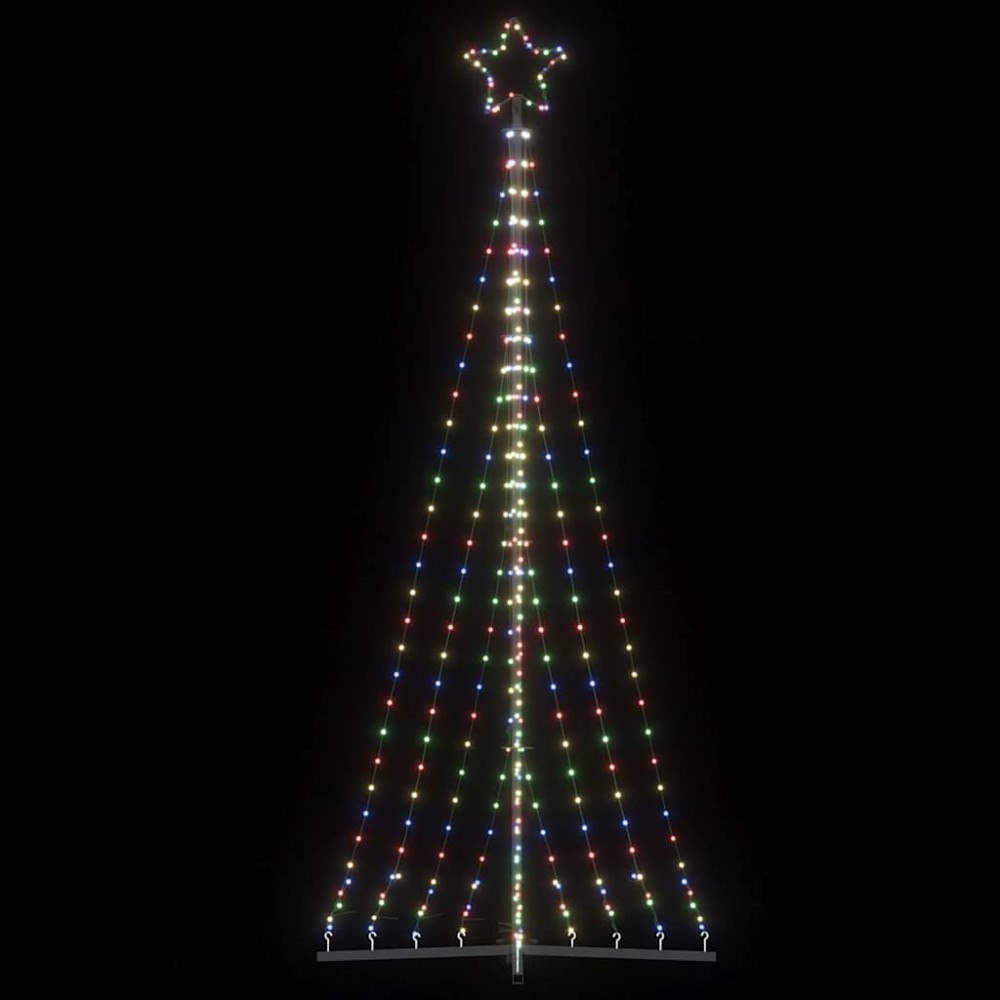 vidaXL LED julgran 447 LEDs flerfärgad 249 cm