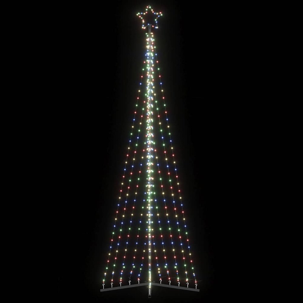 vidaXL LED julgran 495 LEDs flerfärgad 300,5 cm