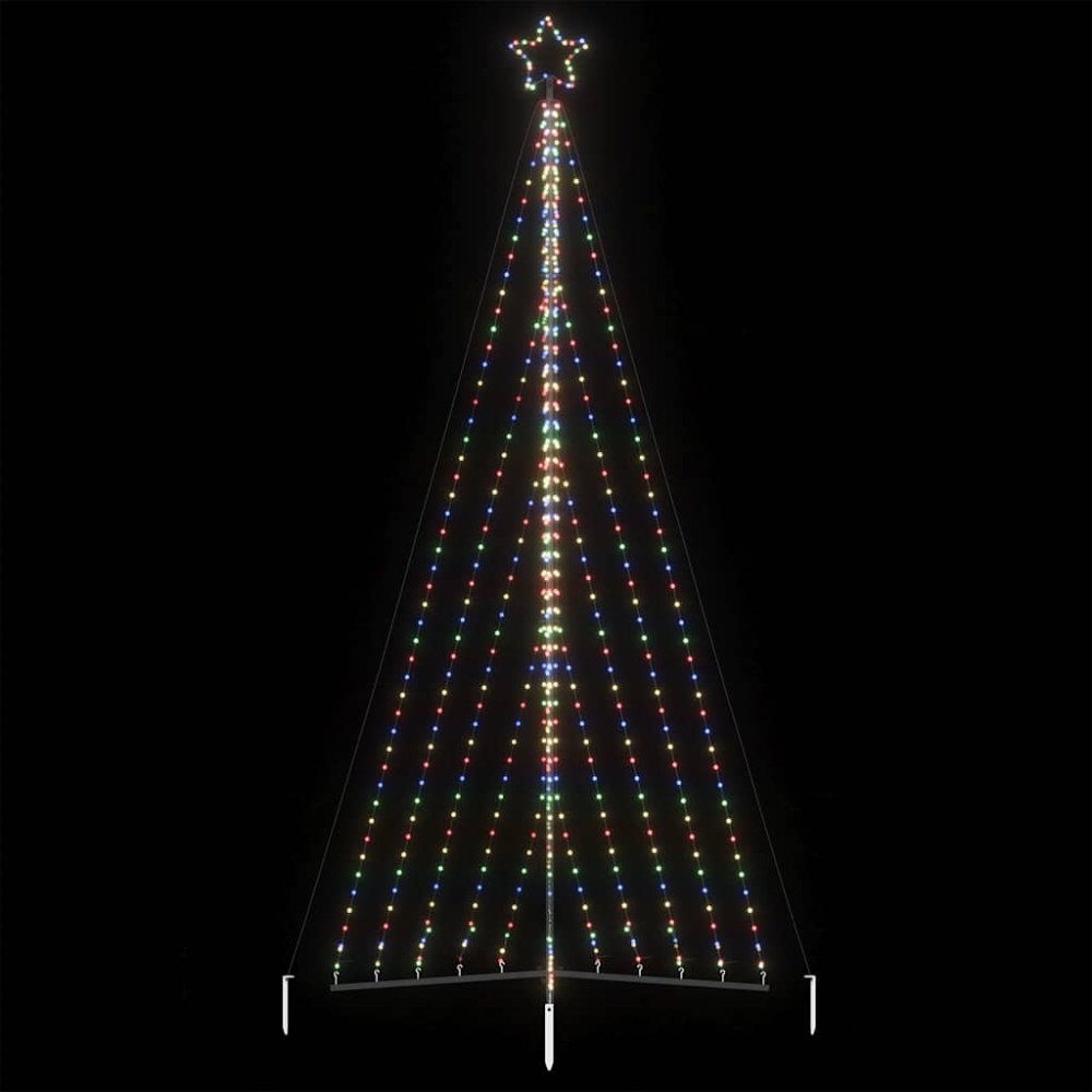 vidaXL LED julgran 570 LEDs färgglada 399 cm