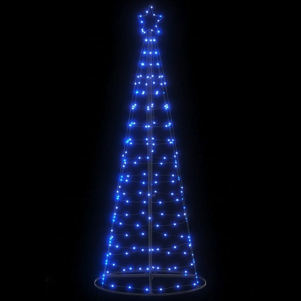 vidaXL LED julgran 200 LEDs blå 182 cm
