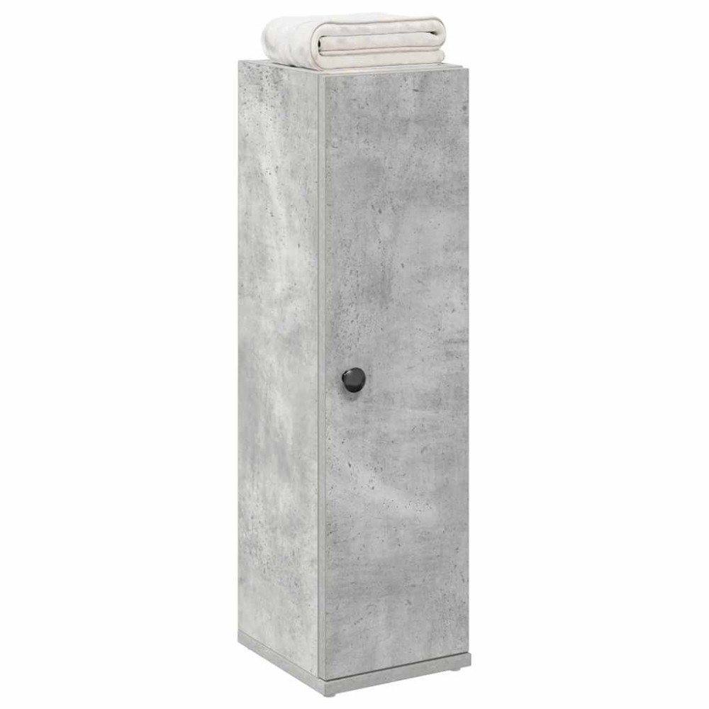 vidaXL Badrumsskåp med rullhållare betonggrå 20,5x22x72 cm