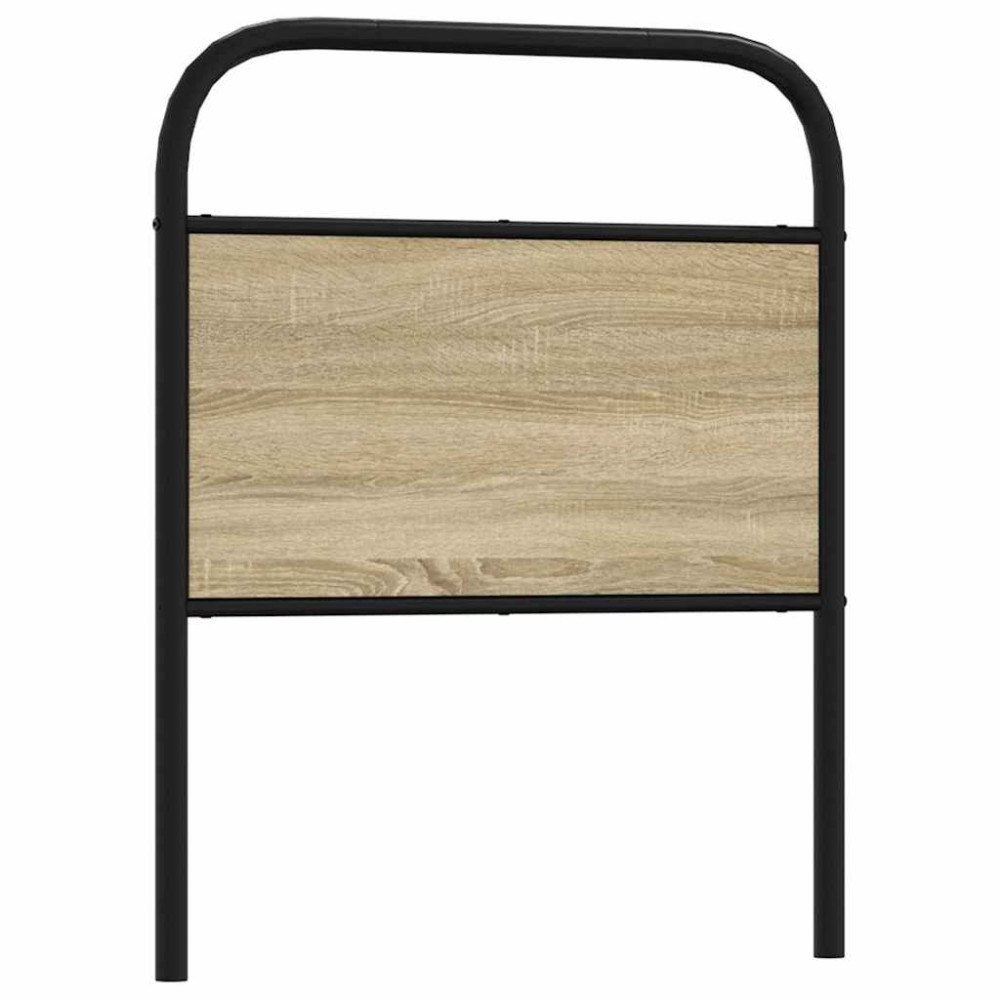 vidaXL Sänggavel sonoma-ek 80 cm konstruerat trä och stål