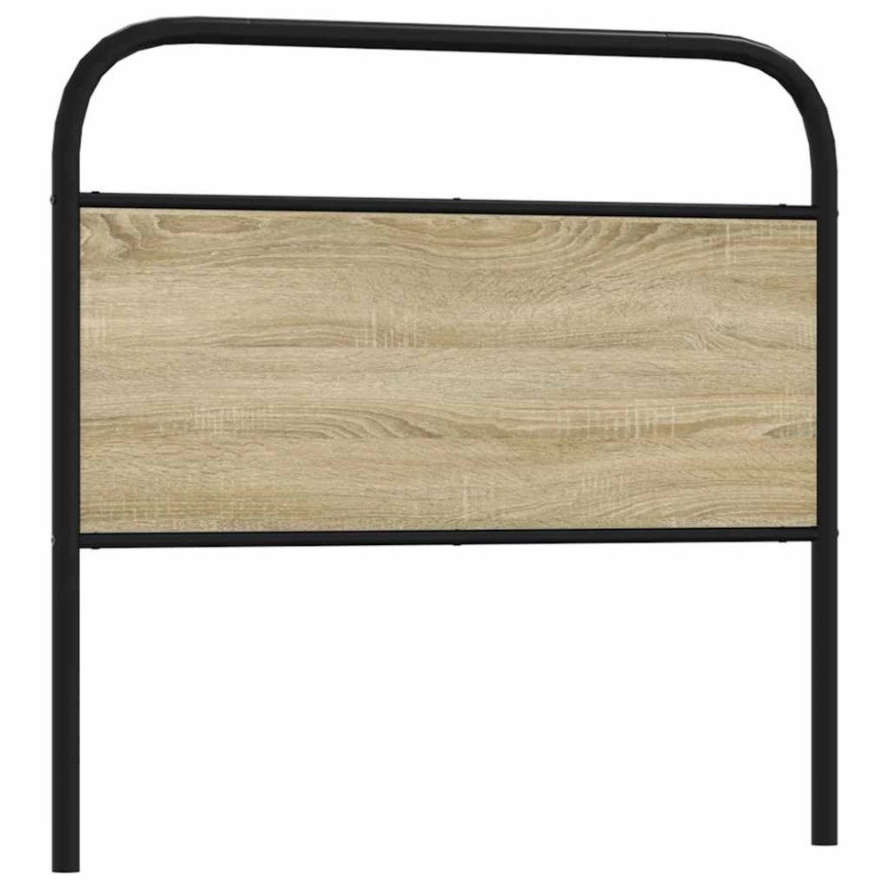 vidaXL Sänggavel sonoma-ek 90 cm konstruerat trä och stål