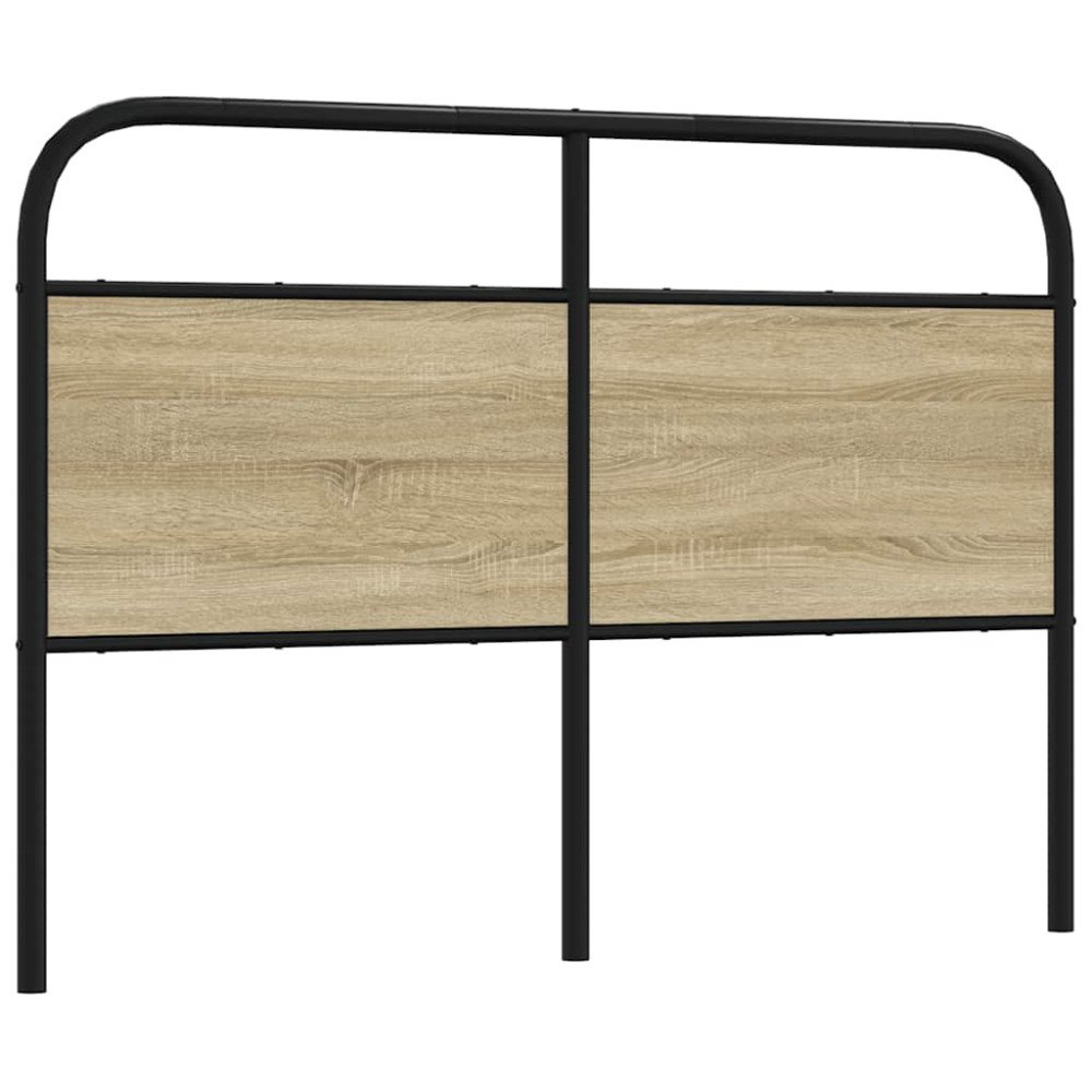 vidaXL Sänggavel sonoma-ek 120 cm konstruerat trä och stål