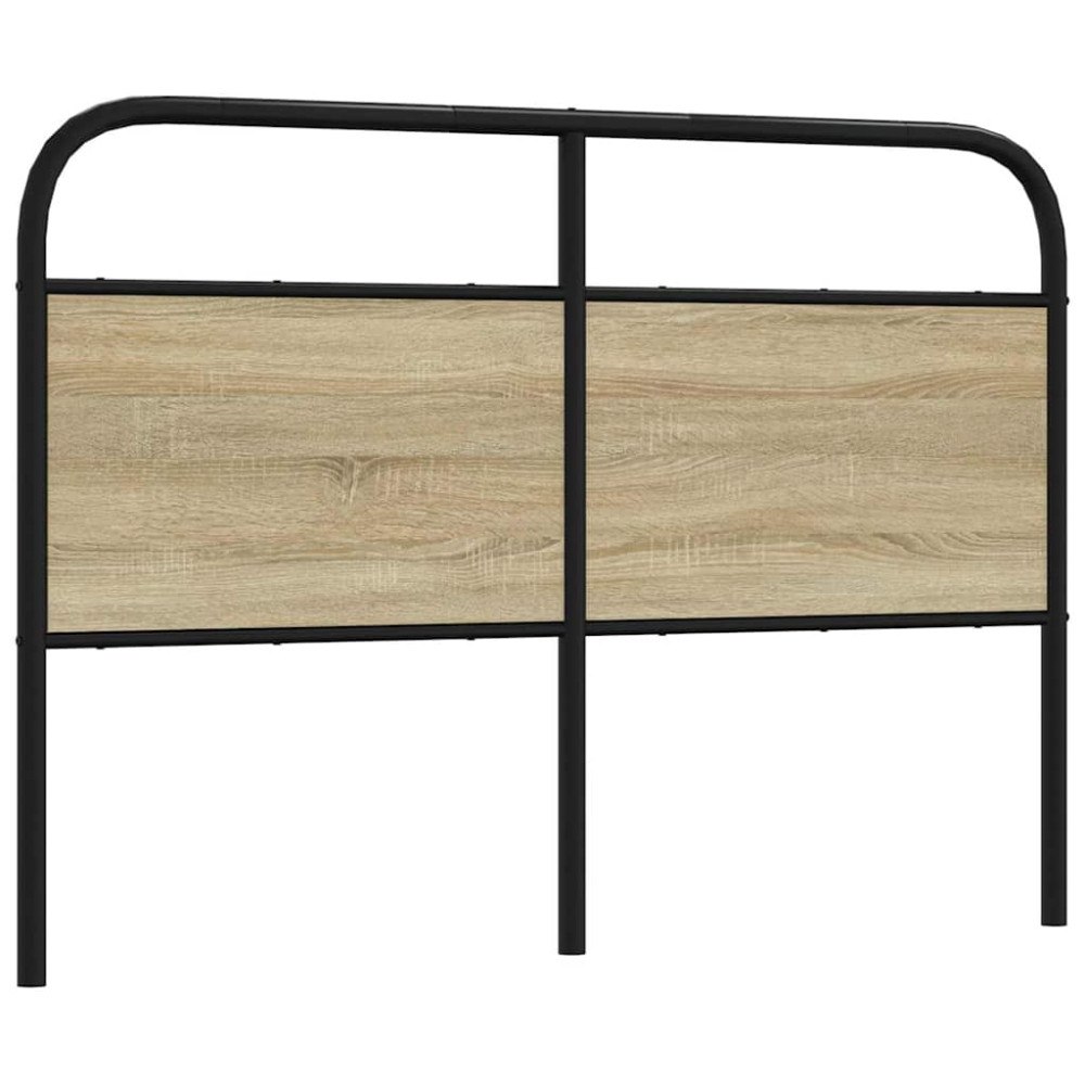 vidaXL Sänggavel sonoma-ek 135 cm konstruerat trä och stål