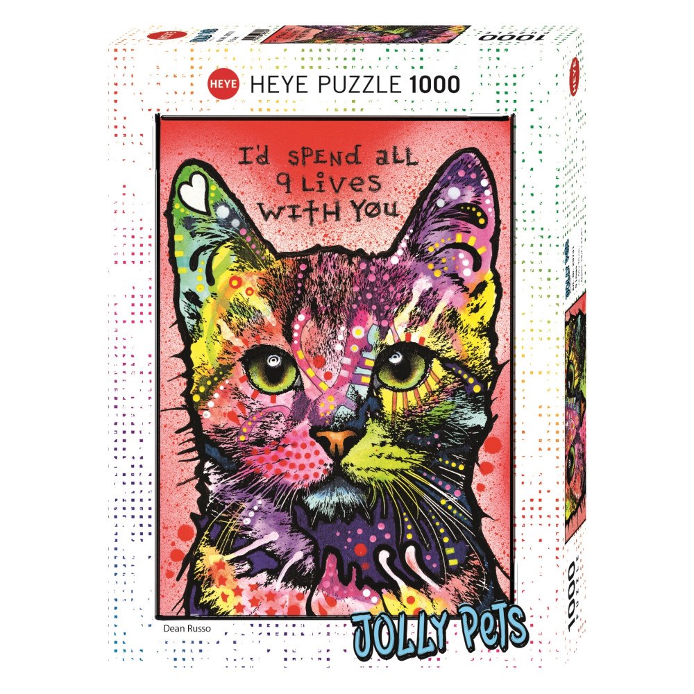 HEYE Art Jolly Pets 9 Lives, Pussel, 1000 bitar, Heye