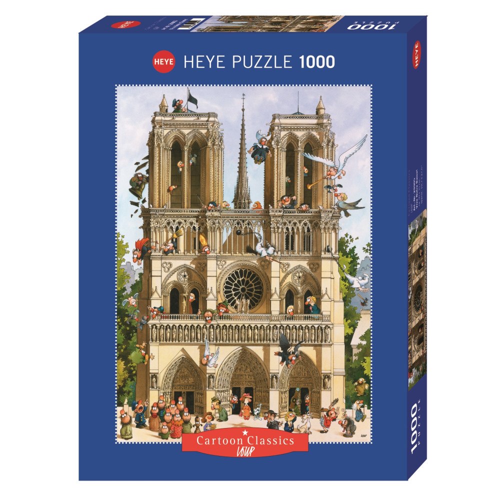 HEYE Cartoon Loup Vive Notre Dame, Pussel, 1000 bitar, Heye