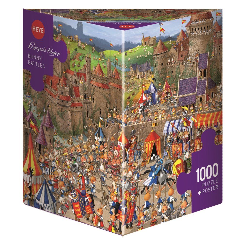 HEYE Triangular, Cartoon Ruyer Bunny Battles, Pussel, 1000 bitar, Heye