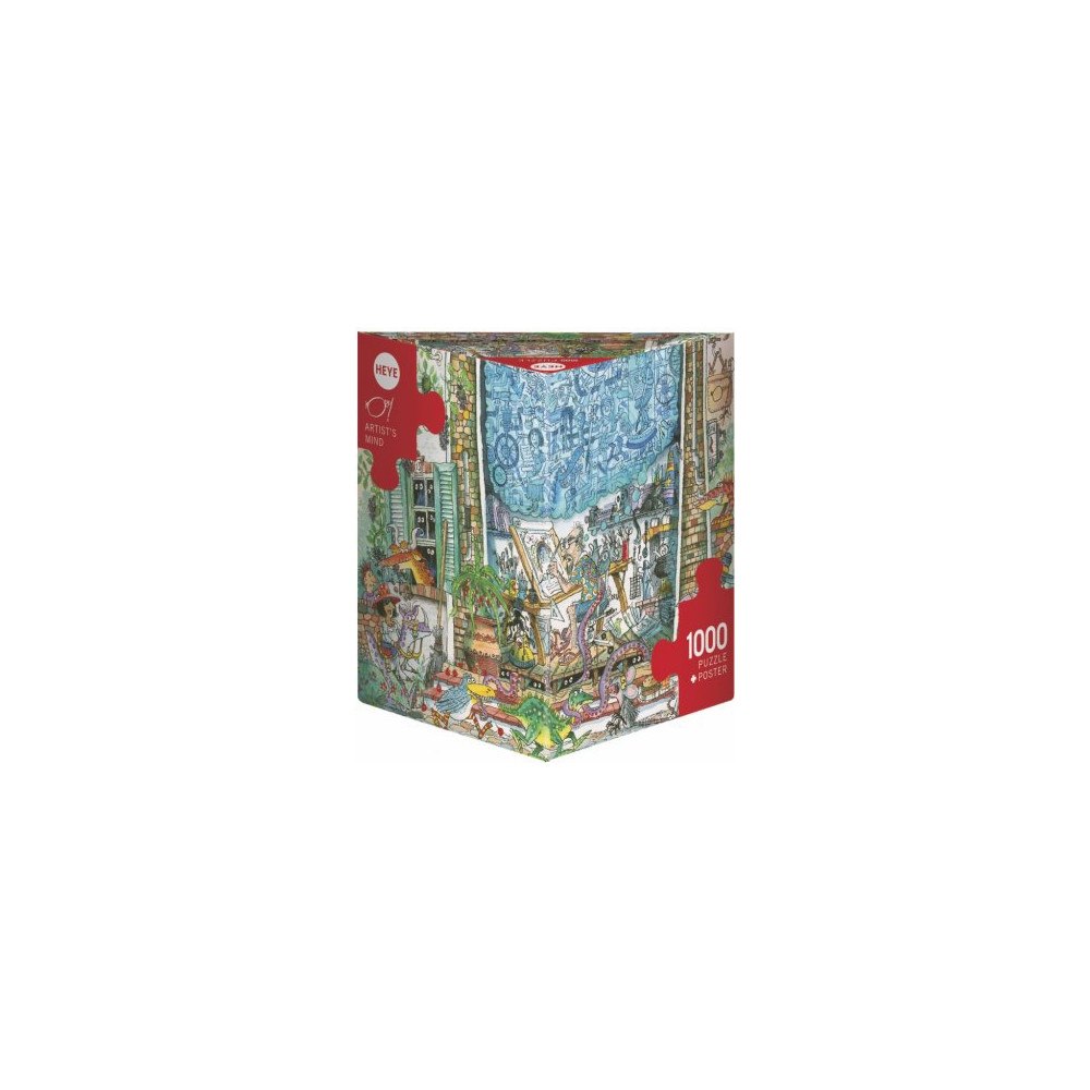 HEYE Triangular Korky Paul, Artist's Mind, Pussel, 1000 bitar, Heye