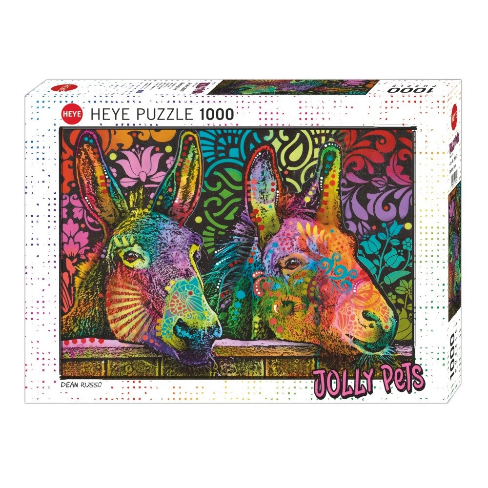 HEYE Art Jolly Pets Donkey Love, Pussel, 1000 bitar, Heye