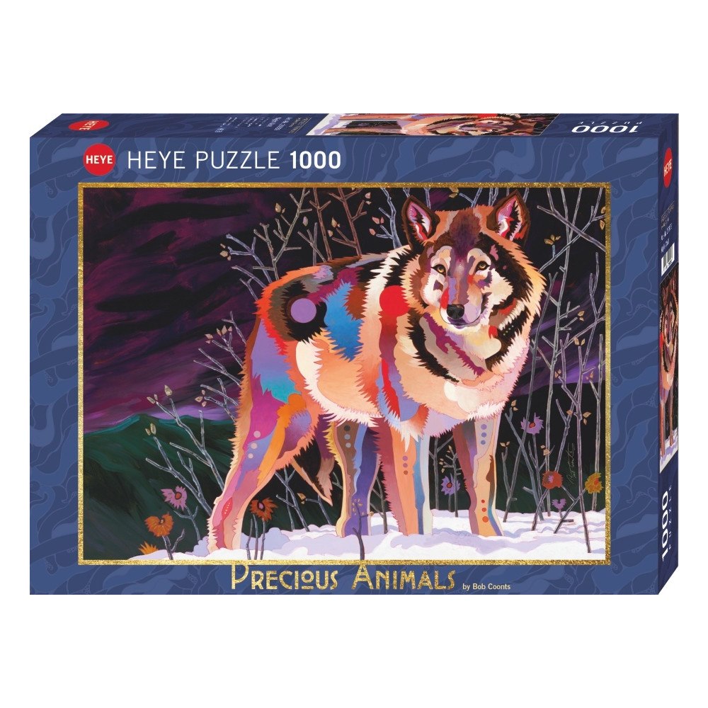 HEYE Fine Art Precious Animals Night Wolf, Pussel, 1000 bitar, Heye